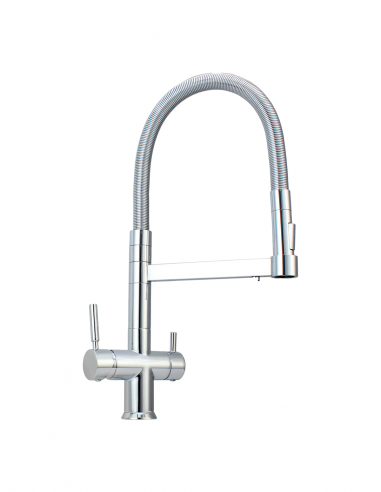 Three-Way Tap with Handheld Spray